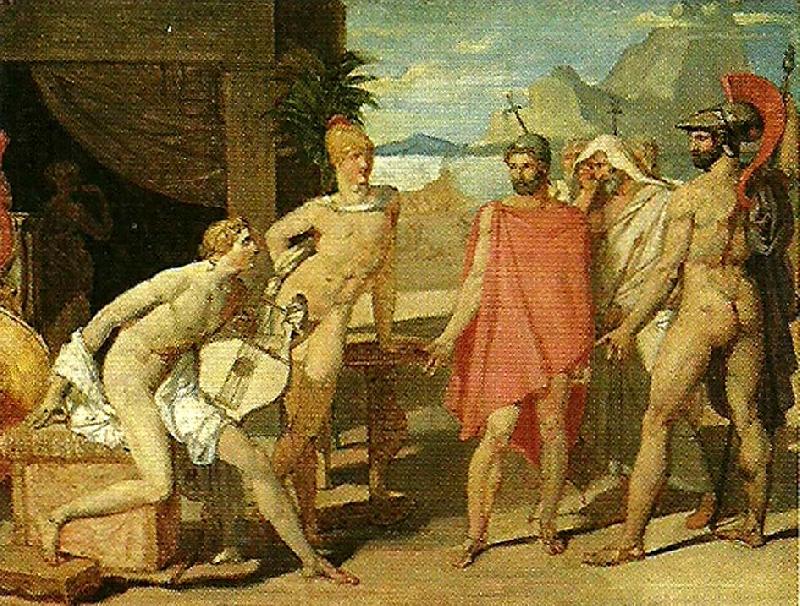 Jean Auguste Dominique Ingres akilles mottager i sitt talt agamenons sandebud china oil painting image